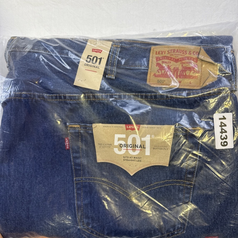 NEW Levis 501  Jeans Men's Levi's Original Fit  Straight Leg 54x32 Denim NWT